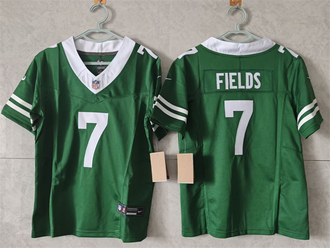 Women's New York Jets #7 Justin Fields Green F.U.S.E. Vapor Stitched Jersey(Run Small)